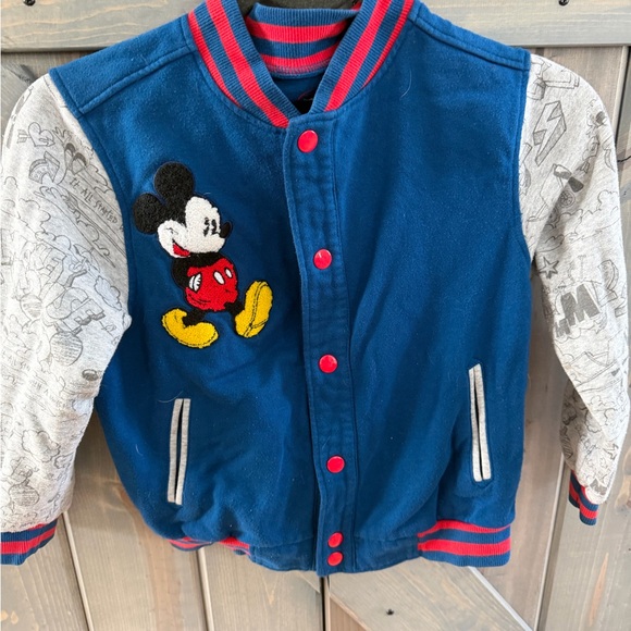 Disney Other - Disney Micky Mouse Varsity Jacket Youth Size 5/6 Adorable 90 Years of Magic